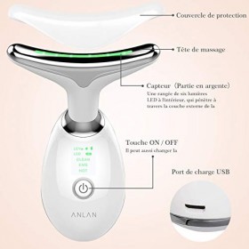 Appareil Anti Rides Visage, ANLAN Appareil de Beauté, Soins de la Peau Dispositif de Beauté avec Lifting EMS Massage, Tonific