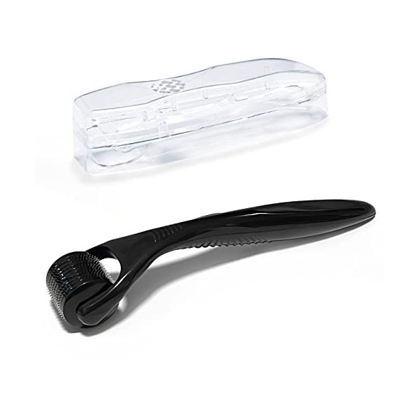 LacyMC Derma Roller 0,75 mm,Dermaroller Cheveux,540 aiguilles en titane de 0,5 mm,Accelerateur De Pousse De Barbe Roller Barb