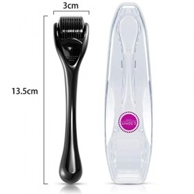 Olakin Derma Roller, 0.5mm Dermaroller Visage, Rouleau pour Visage, pour Anti-rides, Pores contractifs, Visage Soin de la Pea