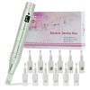 TBPHP M1 Électrique Derma pen 7 vitesses Écran LCD Avec 12Pcs Remplacement Cartouches Rose 