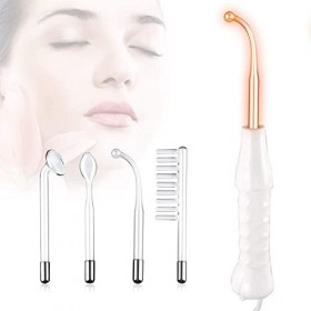 Appareil Haute Fréquence 4 PCS, AOKO Machine à délectrothérapie Outils de Beauté Soins de la Peau Faciale Visage Corps pour 