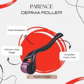PARENCE - Derma Roller, 0.3 mm Dermaroller Visage, Roller Micro Aiguille pour Stimule Repousse Cheveux/Pousse Barbe - 540 aig