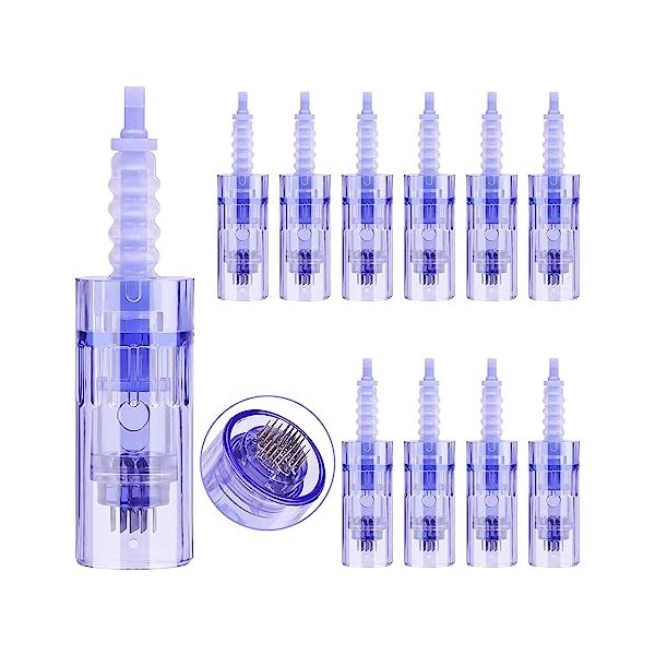 Yofuly 10 Pièces Aiguille Microneedling 36 Aiguilles, Micro Needling De Remplacement Dermapen Micro Nadeln Cartouches Aiguill