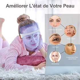 7 Couleur LED Masque luminothérapie, Beauty Masque photonique pour le rajeunissement de la peau Anti-âge Acné Tache Cicatrice