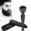 LATTCURE Rouleau de croissance de barbe Dermaroller 0,5 mm, MicroneedlingRoller, Beard Roller pour lentretien de la barbe qu