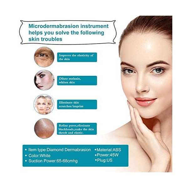 [Version de mise à niveau] 3 en 1 TwoWin Machine de Microdermabrasion Diamant Appareil de Dermabrasion pour soins du visage P