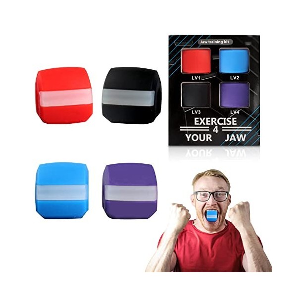 Quesuc Jaw Trainer, Équipement Fitness Double Menton, Cou Visage Mâcher Outil, Jawline Définir, Mâchoire Exerciseur Femmes Ho