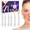 Appareil Haute Fréquence 6 Pcs, TwoWin Baguette Haute Frequence Esthetique De Thérapie avec 3 Violet Argon, 3 Néon Rouge Wand