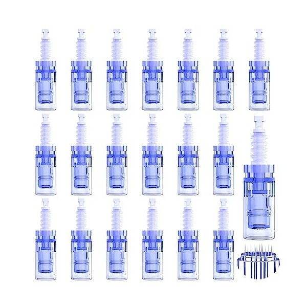 20 Pièces Aiguille Microneedling 12 Pin Dermapen Needling De Remplacement Dermapen Aiguilles Microneedling Cartouches Pour Mi