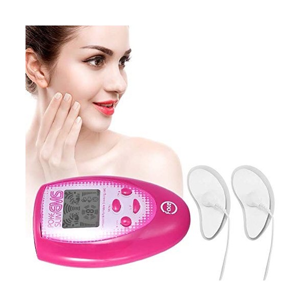 Masseur électronique de visage, électrodes faciales pour le visage Kit de musculation de massage électronique Visage modelant
