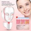 7 couleurs LED Face Mask For Spa Facial Light Skin Rejuvenation Neck Anti rides Acné Enlèvement de la peau Machine de rajeuni