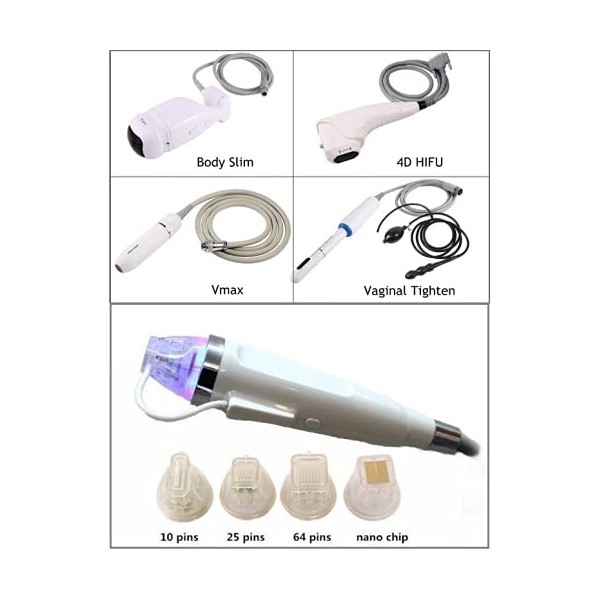 Portable 5 in 1 4DDevice Eye Wrinkle Removal Face Lifting Slimming 3D Vaginal Tightening