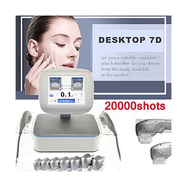 Professional 7DFace Machine for Body Slimming and Facial Anti Aging, Skin Lifting Body Tightening 2 HandlesMachine with 7 Car