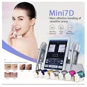 7D2 Handles Face Machine High Intensity Focused Facial Lifting Skin Tightening Body SlimmingMachine with 7 Cartridges