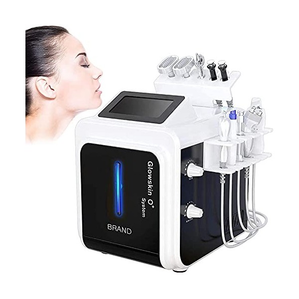 RENXR Machine De Beauté Faciale De Dermabrasion deau Doxygène Dhydrogène 8-en-1, Machine Dépluchage De Jet De Soins De La
