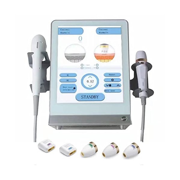 7D Hifu RF Machine Body Face Lifting, 2 en 1 portable v-max rf resserrement de la peau rajeunissement Enlève les rides autour