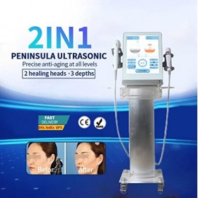 7D Hifu RF Machine Body Face Lifting, 2 en 1 portable v-max rf resserrement de la peau rajeunissement Enlève les rides autour