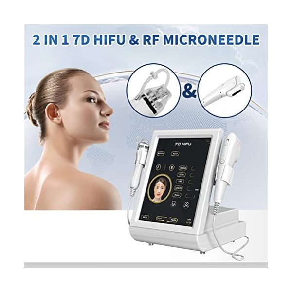 RF Microneedling avec 7D Hifu Skin Lifting réduire les vergetures Removal Rides Machine, Fractional RF Needle machine for Rét