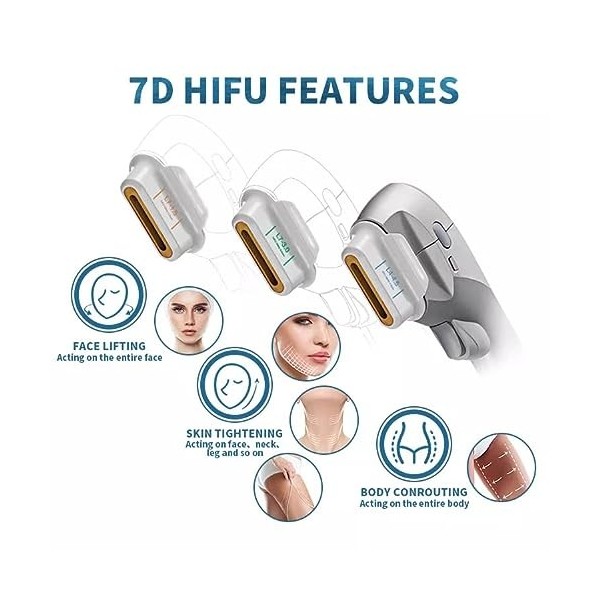 7D HIFU Lot de 2000 cartouches anti-âge, anti-rides et raffermissantes