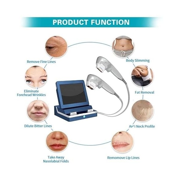 AMMZON Instrument Anti-âge Facial HIFU Instrument de beauté raffermissant de Levage RF Instrument de Mise en Forme du Corps R