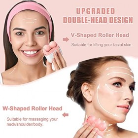 Ice Roller for Face & Eye, Face Massager Roller with 2 Heads for Relief Eye Puffiness, Migraine, Pain, Minor Injury, Facial S