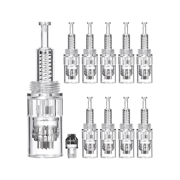 jutyum 10 Pièces Aiguille Microneedling 36 Pin, Micro Needling de Remplacement, Dermapen Aiguilles, Microneedling Cartouches 