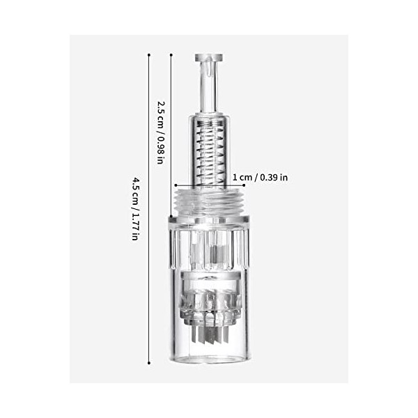 jutyum 10 Pièces Aiguille Microneedling 36 Pin, Micro Needling de Remplacement, Dermapen Aiguilles, Microneedling Cartouches 