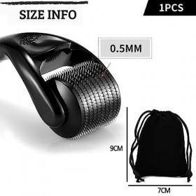 Rouleau pour betteraves, Dermaroller Barbe, Derma Roller, 0.5 mm Dermaroller Visage, Velvet Bags, Cordon de Serrage en Velour