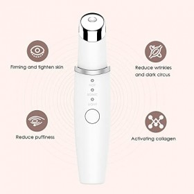 TOUCHBeauty Massage des Yeux Appareil, 3 en 1 Anti Age Masseur Oculaire Anti-âge Chauffant 40℃ avec Vibration à Haute Fréquen