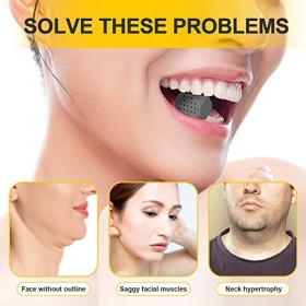 Sternstunde 3 Pcs Double Menton Réducteur, Jawliner Exerciser, Facial Muscle Exerciser, Exerciseur De MâChoire, Définissez vo