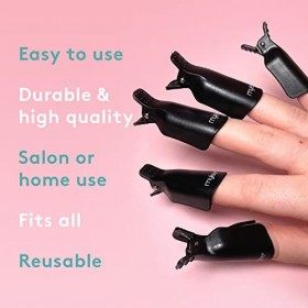 Mylee Kit Dissolvant Pour Vernis à Ongles Gel – Acétone pur 300 ml + 100 Lingettes Non Pelucheuses + 10 pinces à ongles – Tam