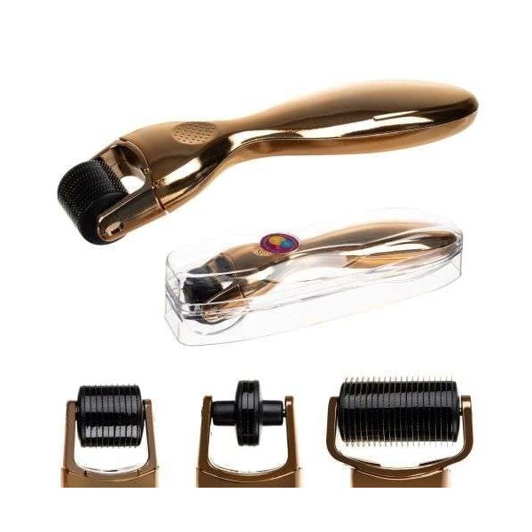 Derma Roller Rouleau à Aiguilles 0,2 mm Microneedling Stimuler Regeneration Efficace Collagene Kit Anti Age - Le Bazaar Shop 