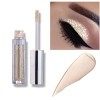 Allbesta Fard à paupières longue durée Liquide Maquillage Métaux chatoyants Stylo brillant Ombre à paupières imperméable 10