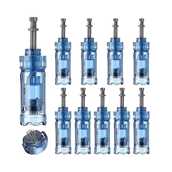 Dr.pen 10Pcs Aiguille Microneedling Round Pin Nano Aiguilles de Cartouches de Remplacement pour Dr.pen A8S/A9 EN47-10-RN