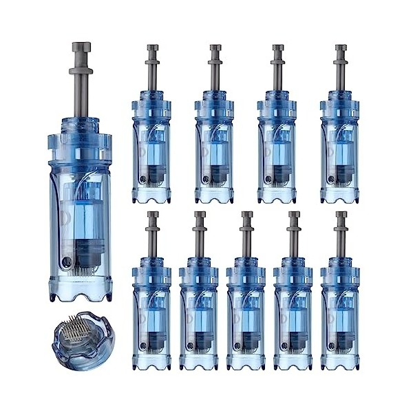 Dr.pen 10Pcs Aiguille Microneedling Round Pin Nano Aiguilles de Cartouches de Remplacement pour Dr.pen A8S/A9 EN47-10-RN Appa...