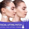 Face Lift Tape, 60 Pièces Lifting Visage Autocollant, Invisible de Levage de Visage en Forme de V, Lifting Cou et Yeux Menton