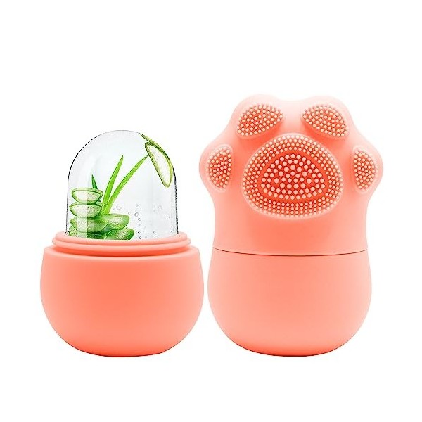 Rouleaux de Glace en pour Le Visage,Ice Roller,Rouleau à Glace Réutilisable en Silicone,pour la maison, le salon, les cadeaux