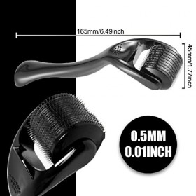 2Pcs Rouleau À Billes De 0,5 Mm,Beard Roller,Rouleau Micronéedling,Rouleau Derma Pour La Croissance Des Perles Et Le Soin Des