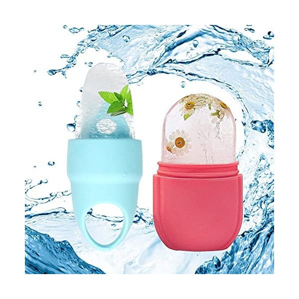 Rouleau à Glace, Ice Roller, Bac à Glace pour Visage et Yeux, Rouleau à Glace Facial, Raffermir la Peau, Glacer la peau, Elim