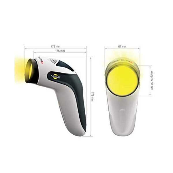 Bioptron MedAll Lampe infrarouge 7 en 1 anti-âge pour le visage et le soin de la peau Idéal pour la guérison des plaies sans 