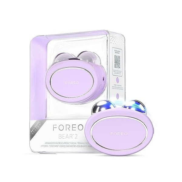 FOREO BEAR 2 Appareil micro courant visage liftant et tonifiant avancé - Sculptant anti-âge - Lifting visage instantané - Raf