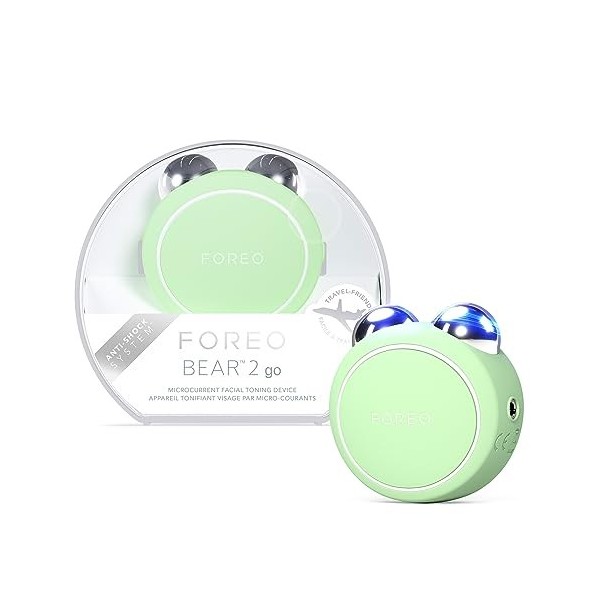 FOREO BEAR 2 go Appareil micro courant visage liftant et tonifiant de voyage - Rides et ridules - Anti-âge - Sculptant - Lift