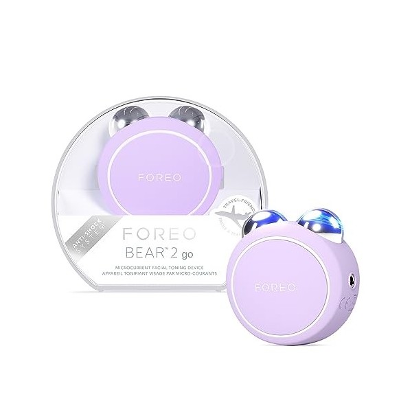 FOREO BEAR 2 go Appareil micro courant visage liftant et tonifiant de voyage - Rides et ridules - Anti-âge - Sculptant - Lift