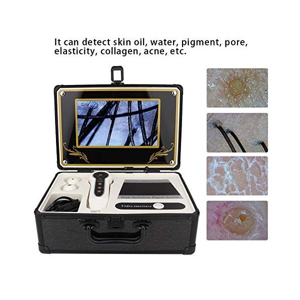 Analyseur de cheveux de diagnostic de peau, 50X 200X analyseur de détecteur de cuir chevelu de cheveux de peau outil de soin