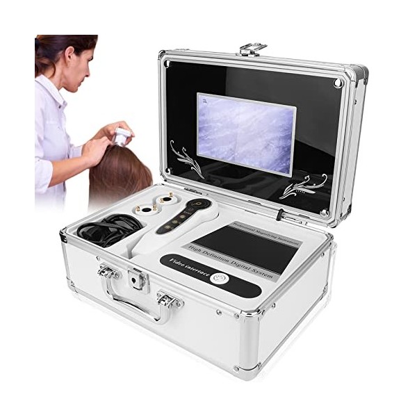 Analyseur de Cheveux de Peau, Testeur de Cheveux, Détecteur de Cuir Chevelu 50X 200X, Analyseur de Santé de la Peau 7 Pouces 
