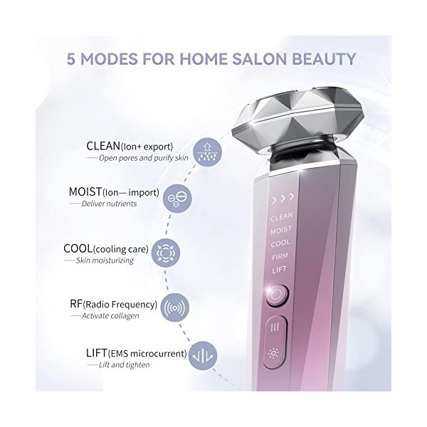 Appareil anti Rides Visage, ANLAN Appareil Radiofréquence Raffermissant Peau Pour Visage et Cou, Appareil Anti-Âge Profession