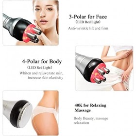 FAZJEUNE 40K Appareil de Beauté Visage Crops Professionnel, 3 In 1 Multipolaire Machine de Beauté Facial Corporelle Massage S