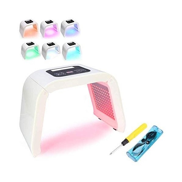 PDT 7 Colors Lumière Photodynamique Faciale Soin de la peau Rajeunissement Thérapie Photonique Machine, Masque Pour Soins Du 