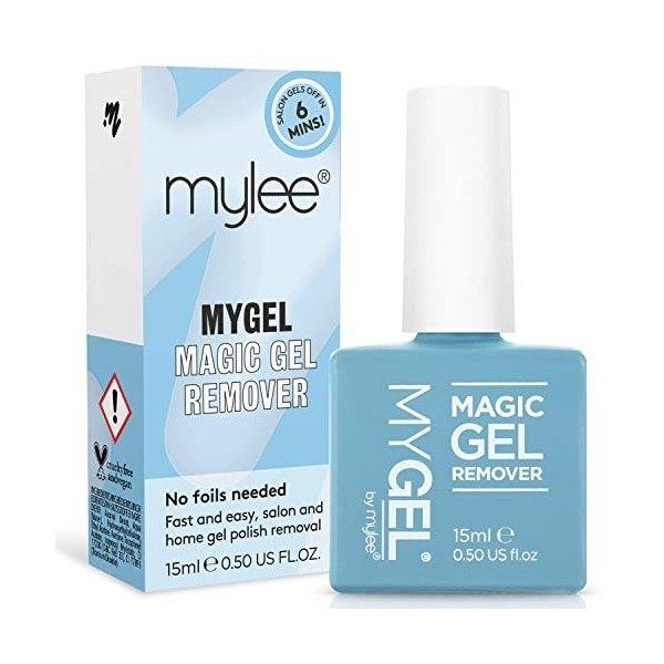 Magic Gel Remover - Dissolvant gel magique par Mylee – Dissolvant pour vernis à ongles acrylique et gel – Enlève rapidement e