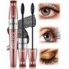 4D Mascara effet faux cils Waterproof mascara Longs Cils,Fibre Mascara Curling Volume et Longueur pour Femme - Noir